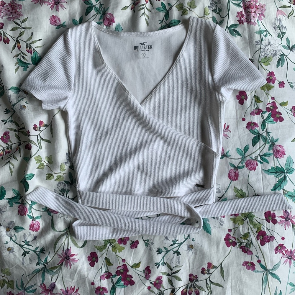 White Wrap Top